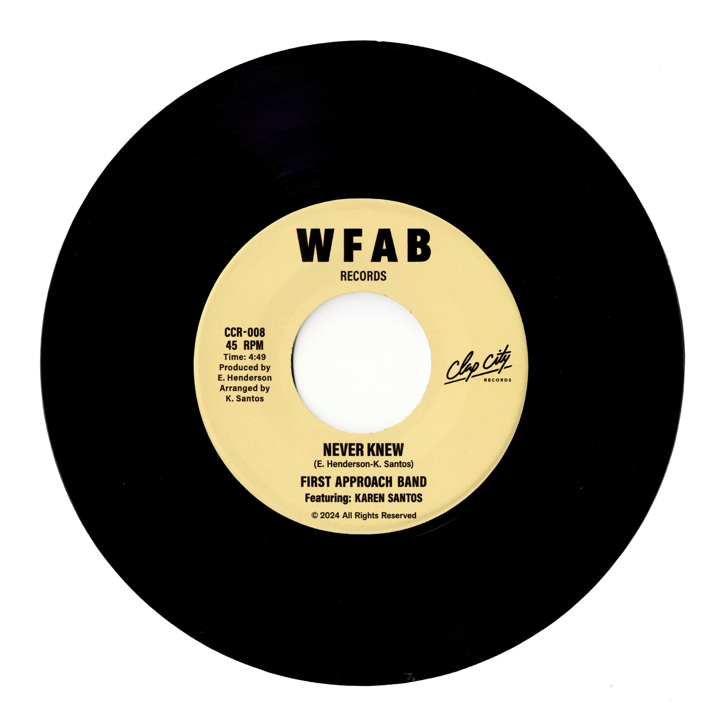 First Approach Band - Never Knew / Mister Love (CCR-008)