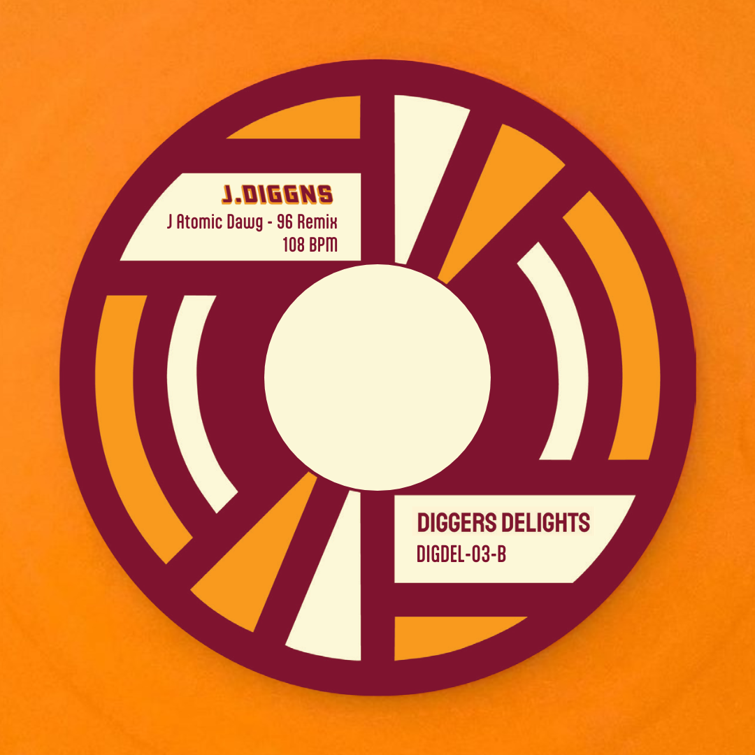 J. Diggns - Love Song (remix) / J Atomic Dawg 96' (remix) (DIGDEL-03) ORANGE VINYL
