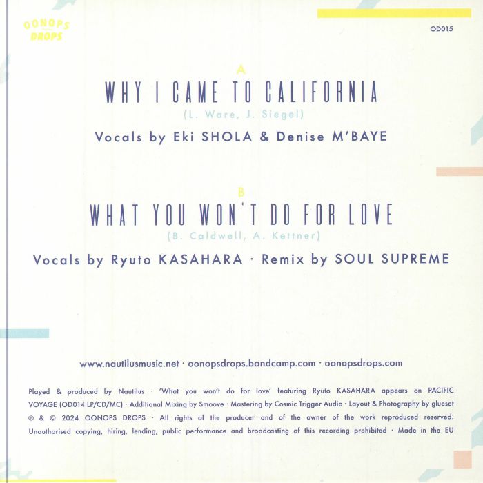 Nautilus - Why I Came To California /What You Won't Do For Love (OD-015 45)