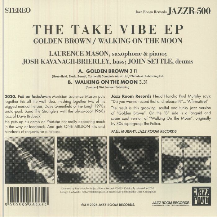 The Take Vibe EP - Golden Brown / Walking On The Moon (JAZZR-500)